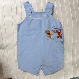 Disney Blue Jumpsuit with Winnie the Pooh Embroidery